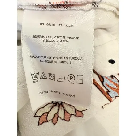 Maeve Anthropologie Womens White Short Sleeve Floral Polka Dot Wrap Dress US 8 - Picture 8 of 10